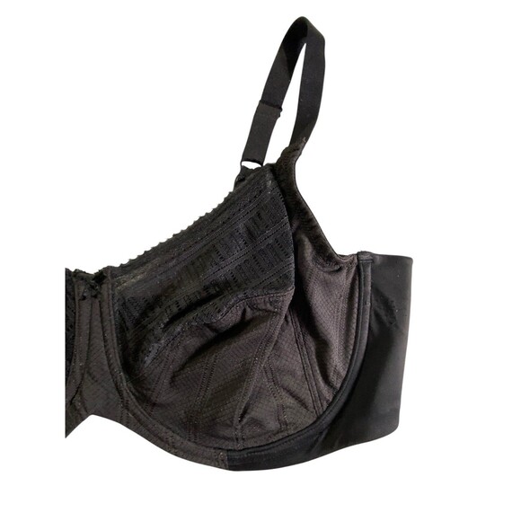Lilyette Minimizer Bra 42DD Lace Trim Underwire 0434 Black - Picture 2 of 10